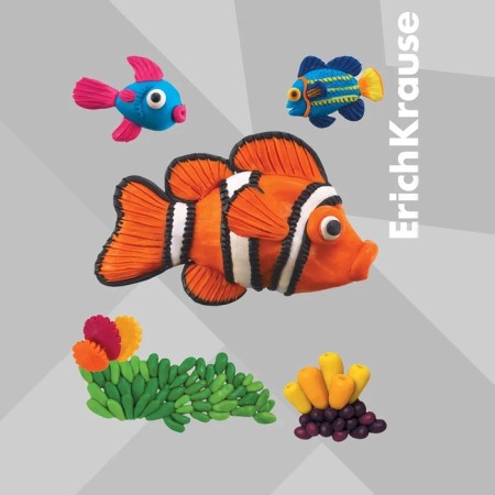 Plasticine 12 flowers 192 GECH KRAUSE, euro suspension, economical packaging-6