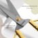 Scissors for needlework, mowed blade, 6 ", 15 cm, gold color