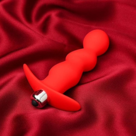 Vibration massager, red, 9.5 cm d = 2.7 cm
