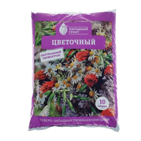 Flower soil "folk soil", 10 l-3
