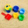 Set for playing in sand No. 106: scoop, 4 molds, watering can, mix