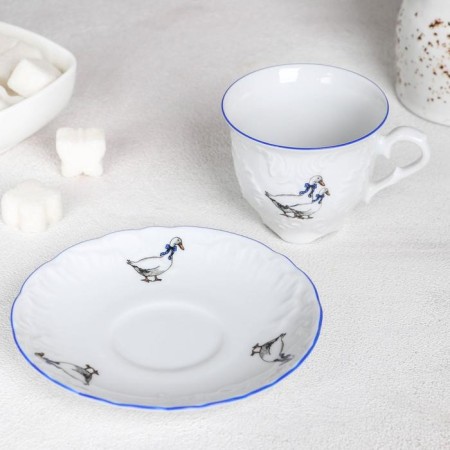 Coffee couple "Rococo. Geese ": a cup 100 ml, a saucer d = 12.5 cm-2