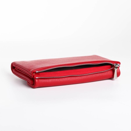 Women's wallet on magnet, red color-3
