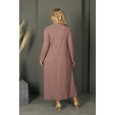Female dress, size 52, beige color-6