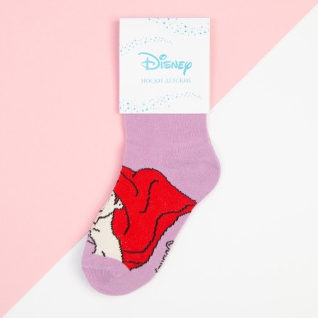 Носки для девочки «Русалочка Ариэль", Принцессы, DISNEY, 14-16 см, цвет фиолетовый-2