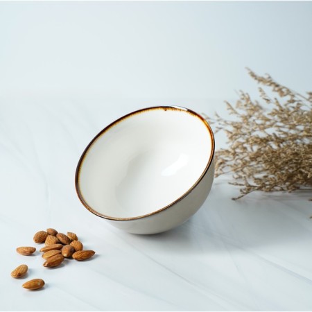 Porcelain salad Magistro "Cerera", 650 ml, 15 × 7.5 cm, brown color-7