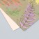 Scrapbooking paper bilateral "flowers and leaves" density 180 g 15.5x17 cm