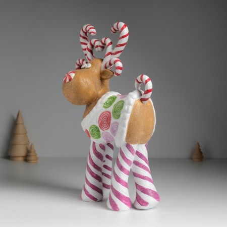 Souvenir Polystone "Deer of sweets with horns-vanies" 18x9.5x29.5 cm-2