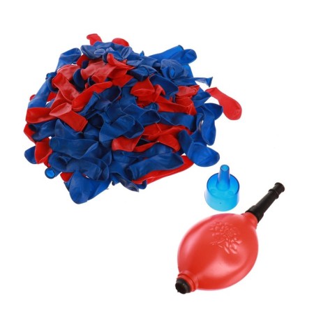 Water bombs "Your Super Caution", 200 pcs., With a pump and a nozzle, Mix color-2