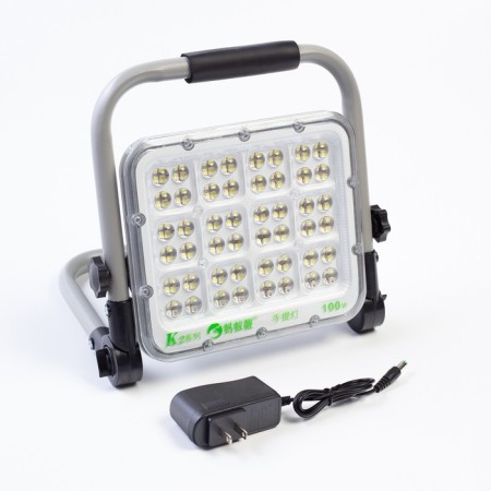Battery working lamp, 100 watts, 6000 mAh, 5200 lm, diode 2835, IP65, 17 x 20 x 5 cm-1