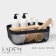 Universal Basket LADOM "Halves", rectangular, with a pen, 32.5 × 24.5 × 11.5 cm, black