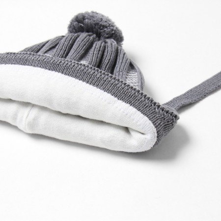 Children's hat minku, size 46-48, gray color-1