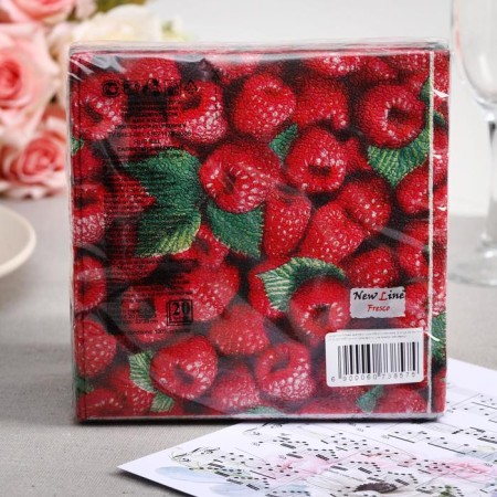 Paper Nev Line Fresco "Raspberry", 2 layers, 33*33 cm, 20 pcs.-1