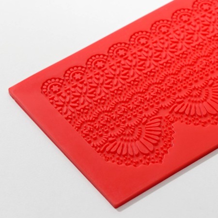 Axing rug of Dolyana "Lace", silicone, 38.5 × 11.4 cm, blue color-7