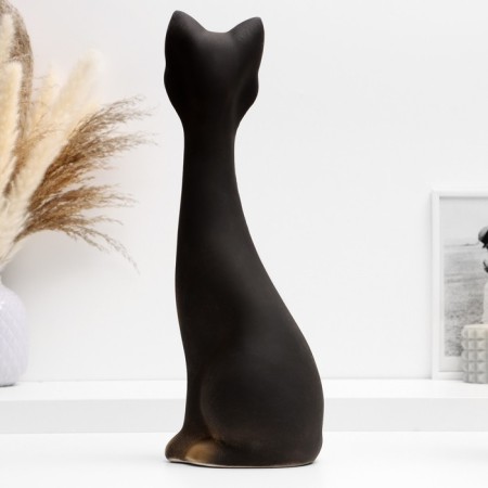 Figure "Cat" Black in gold, 14x40x15cm-2