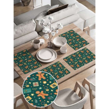A set of napkins for setting the Christmas mood table, rectangular, rounded edges, size 30x46 cm, 4 pcs-1