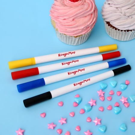 Food marker 2-third, set 4 colors (red, blue, yellow, black)-1