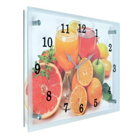 Carty clock is wall-mounted, interior "citruses", silent, 25 x 35 cm, mix-1