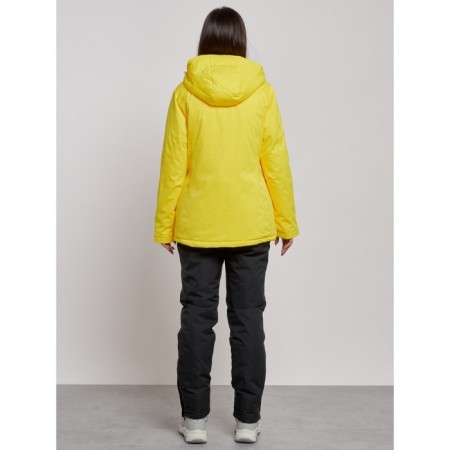 Ski costume female winter, size 48, yellow color-3