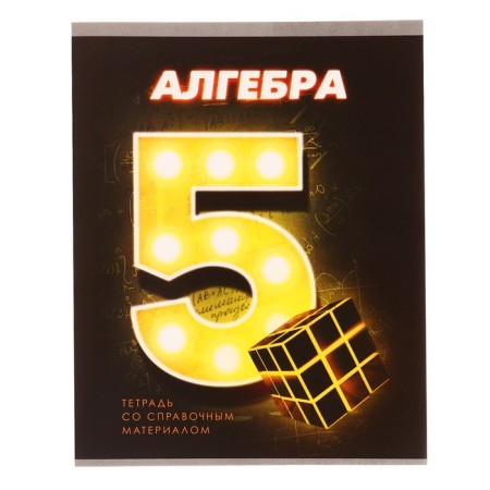 Substantial notebook Calligrata "3D", 48 sheets in the algebra cage, with reference material, covered cardboard, unit No. 2, whiteness 75% (gray sheets)-2