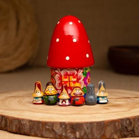 Finger Theater in the case "Red hat", dolls 3.5 cm