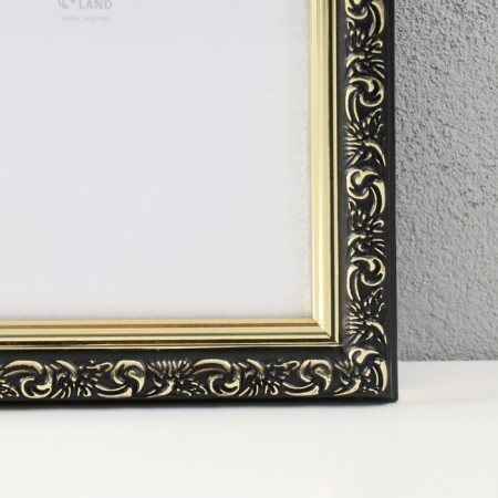 Photo frame Plastic "Vintage" 40x60 cm, black with gold-1