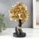 Souvenir Polystone Bust "African with a flower on the head" Black with gold 29x11x17 cm