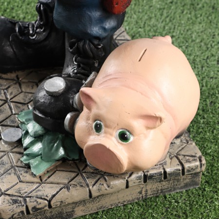 Garden figure "Police with a pig" 78x46cm-4