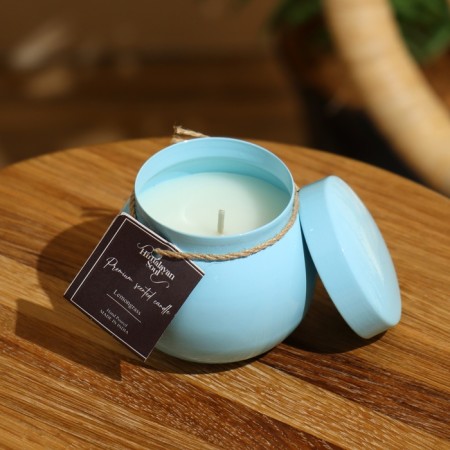 Aromatic candle in a jar 150 g, paraffin, lemongrass-1