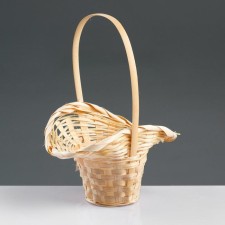 Wicker basket, bamboo, natural color, (hat with bend)