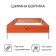 Galf flowerbed, 80 × 80 × 15 cm, orange, “quadro”, Greengo