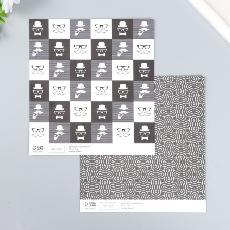 Scrapbooking paper bilateral "charisma and style" density 180 g 15.5x17 cm-1