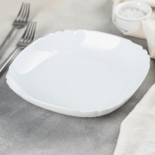 Deep plate luminarc lotusia, 550 ml, d = 22 cm, glass ceramic, white color