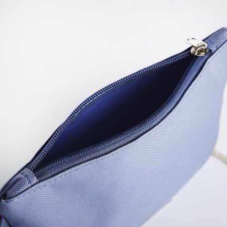 Set of a backpack with a zipper, core, bag, cosmetic bag, blue color-11