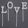 Love decoration set, white color