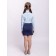 Turtleneck for girls, height 146 cm, blue color