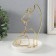 Souvenir ceramics, metal stand "cat" white with gold 12x12x17 cm