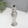 Ceramics candlestick per 1 candle "VULAL" D = 1.5 cm silver 9.8x9.8x30.5 cm