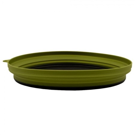 Silicone plate with a plastic bottom, 25.5 x 25.5 x 4, olive color-1
