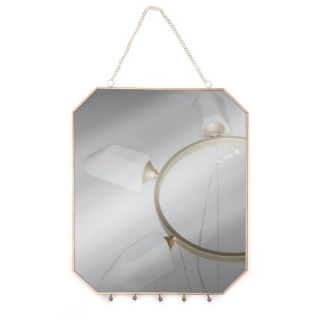 Wall mirror "geometry", mirror surface 24.3 × 29.4 cm, golden color-1