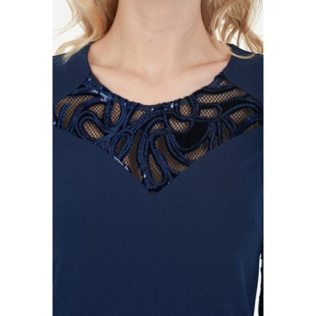 Women's dress, size 42, blue color-2
