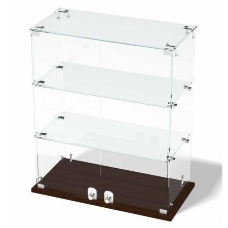 Smail window, 2 shelves, 600 × 300 × 700, chipboard, glass, color Venge-1