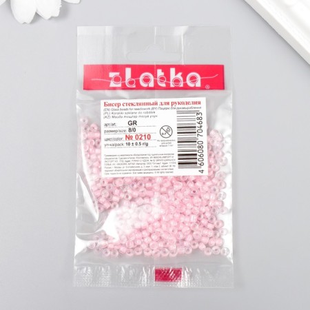 Beads "Zlatka" 08/0, 3 mm, 10 g 0210 Pink-2