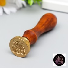 Printing for wax with a wooden handle 