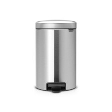 Brabantia Newcon bucket, plastic inner bucket, with a pedal, steel color, 12 l