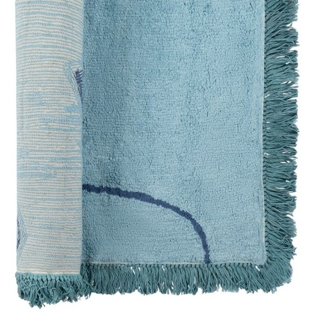 Cotton with a geometric print, fringe Ethnic, size 200x300 cm-6