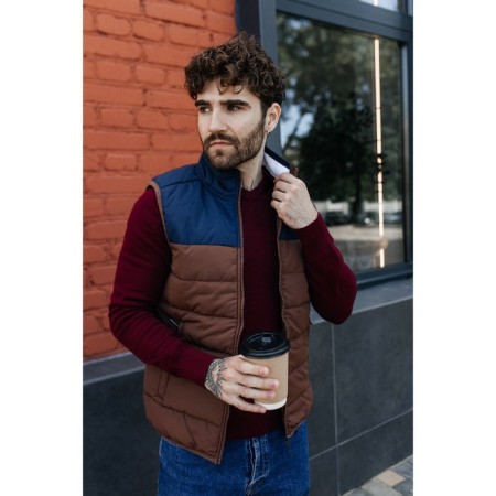 Male ise vest, size 46, brown color-6