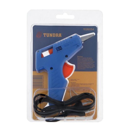 Tundra glue gun, 20 watts, 220 V, switch, indicator, long nozzle, 7 mm-12
