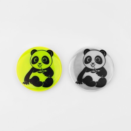 Reflective icon "Panda", d = 5.8 cm, color mix-6