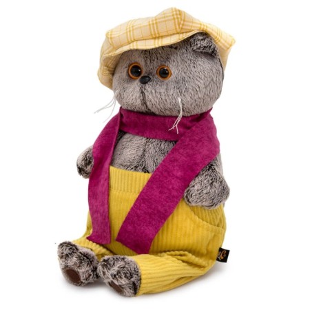 Soft toy "Basik in a cap and scarf", 22 cm-1